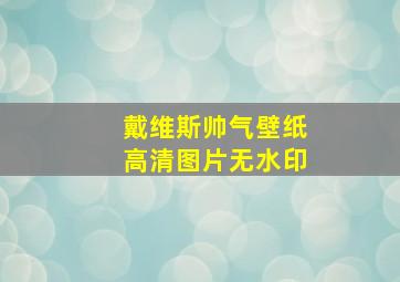 戴维斯帅气壁纸高清图片无水印