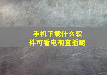 手机下载什么软件可看电视直播呢