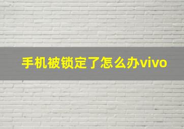 手机被锁定了怎么办vivo