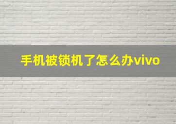 手机被锁机了怎么办vivo