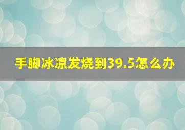 手脚冰凉发烧到39.5怎么办