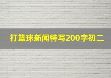 打篮球新闻特写200字初二