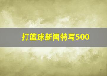 打篮球新闻特写500