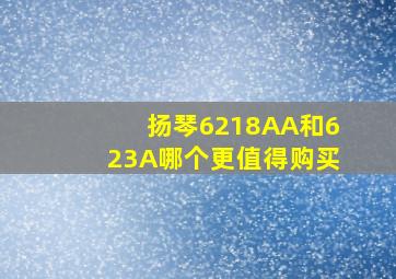 扬琴6218AA和623A哪个更值得购买