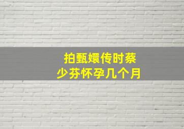 拍甄嬛传时蔡少芬怀孕几个月