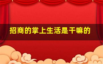 招商的掌上生活是干嘛的