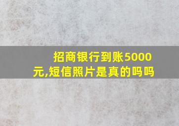 招商银行到账5000元,短信照片是真的吗吗