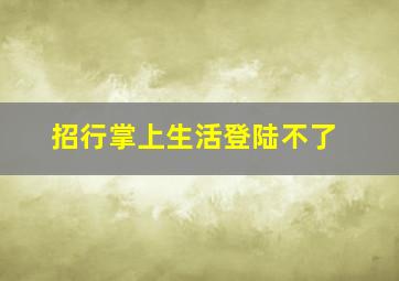 招行掌上生活登陆不了