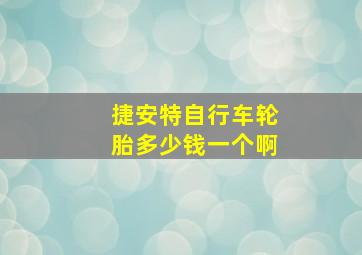 捷安特自行车轮胎多少钱一个啊