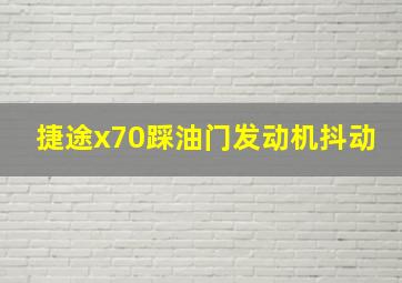 捷途x70踩油门发动机抖动