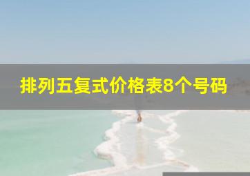 排列五复式价格表8个号码