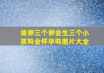 排卵三个卵会生三个小孩吗会怀孕吗图片大全