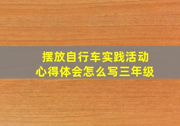 摆放自行车实践活动心得体会怎么写三年级