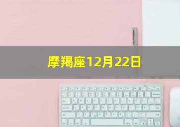 摩羯座12月22日