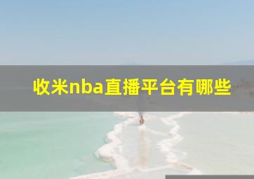 收米nba直播平台有哪些