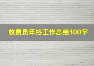 收费员年终工作总结300字