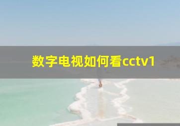 数字电视如何看cctv1