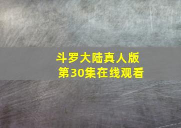 斗罗大陆真人版第30集在线观看