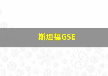 斯坦福GSE