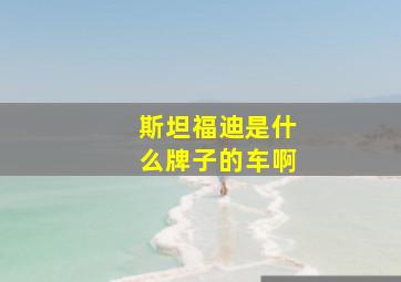 斯坦福迪是什么牌子的车啊