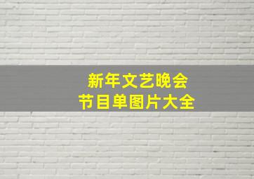 新年文艺晚会节目单图片大全