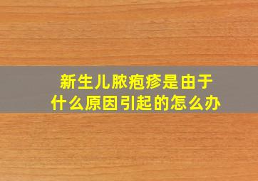 新生儿脓疱疹是由于什么原因引起的怎么办