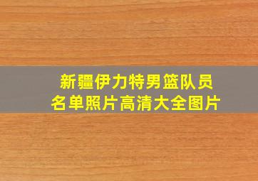 新疆伊力特男篮队员名单照片高清大全图片