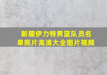 新疆伊力特男篮队员名单照片高清大全图片视频