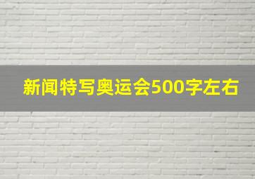 新闻特写奥运会500字左右