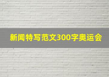 新闻特写范文300字奥运会