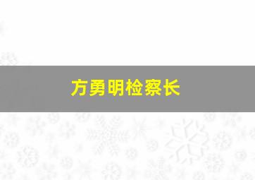 方勇明检察长