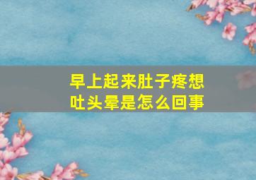 早上起来肚子疼想吐头晕是怎么回事