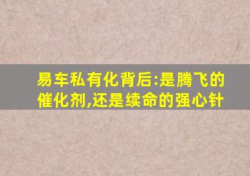 易车私有化背后:是腾飞的催化剂,还是续命的强心针