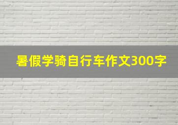 暑假学骑自行车作文300字