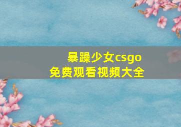 暴躁少女csgo免费观看视频大全