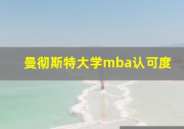 曼彻斯特大学mba认可度