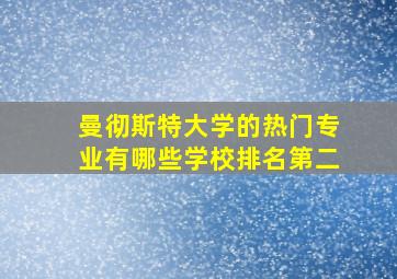 曼彻斯特大学的热门专业有哪些学校排名第二