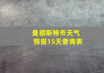 曼彻斯特市天气预报15天查询表