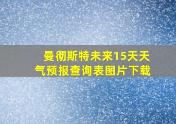 曼彻斯特未来15天天气预报查询表图片下载