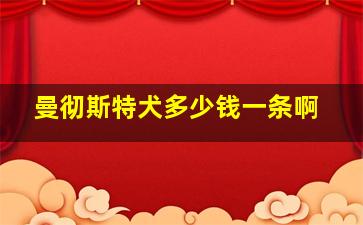 曼彻斯特犬多少钱一条啊