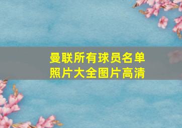 曼联所有球员名单照片大全图片高清