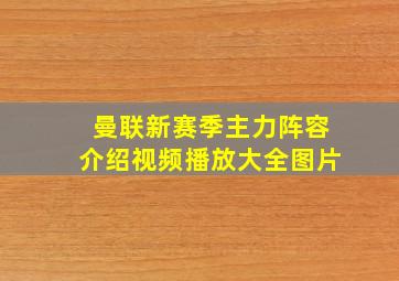 曼联新赛季主力阵容介绍视频播放大全图片