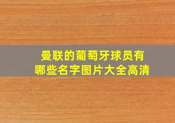 曼联的葡萄牙球员有哪些名字图片大全高清