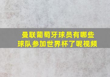 曼联葡萄牙球员有哪些球队参加世界杯了呢视频