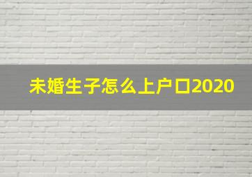 未婚生子怎么上户口2020