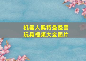 机器人奥特曼怪兽玩具视频大全图片