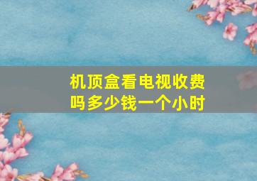 机顶盒看电视收费吗多少钱一个小时