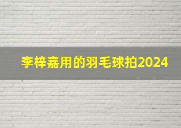 李梓嘉用的羽毛球拍2024