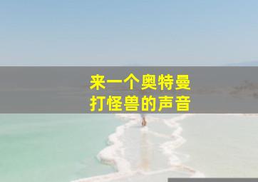 来一个奥特曼打怪兽的声音