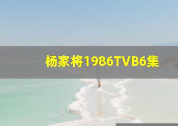 杨家将1986TVB6集